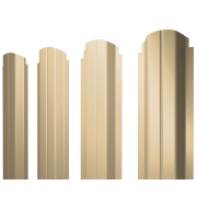 Штакетник П-образный А фигурный 0,45 PE RAL 1014 слоновая кость