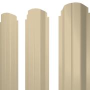 Штакетник П-образный А фигурный 0,45 PE RAL 1015 светлая слоновая кость