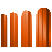 Штакетник П-образный А фигурный 0,45 PE RAL 2004 оранжевый