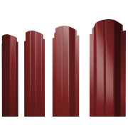 Штакетник П-образный А фигурный 0,45 PE RAL 3011 коричнево-красный
