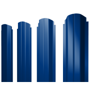 Штакетник П-образный А фигурный 0,45 PE RAL 5002 ультрамариново-синий