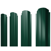 Штакетник П-образный А фигурный 0,45 PE-Double RAL 6005 зеленый мох