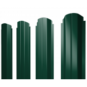Штакетник П-образный А фигурный 0,4 PE-Double RAL 6005 зеленй мох