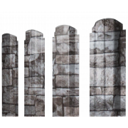 Штакетник П-образный А фигурный 0,45 Print Elite Fine Stone TwinColor