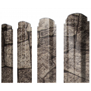 Штакетник П-образный А фигурный 0,45 Print Elite King Stone TwinColor