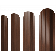 Штакетник П-образный А фигурный 0,45 Print Elite Choco Wood TwinColor