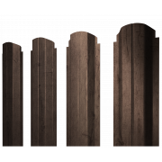Штакетник П-образный А фигурный 0,45 Print Premium Almond Wood Fresh