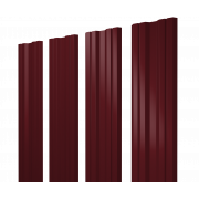 Штакетник П-образный А фигурный 0,5 PurLite Matt RAL 3005 красное вино