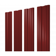 Штакетник П-образный А фигурный 0,5 Satin RAL 3011 коричнево-красный