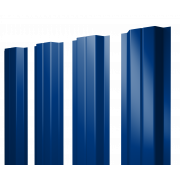 Штакетник П-образный A с прямым резом 0,45 PE RAL 5002 ультрамариново-синий