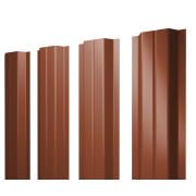 Штакетник П-образный A с прямым резом 0,45 PE RAL 8004 терракота