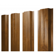 Штакетник П-образный A с прямым резом 0,45 Print Elite Golden Wood TwinColor