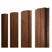 Штакетник П-образный A с прямым резом 0,45 Print Premium Golden Wood Fresh TwinColor