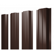 Штакетник П-образный A с прямым резом 0,5 PurPro RAL 8017 шоколад