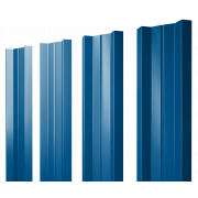Штакетник П-образный A с прямым резом 0,5 Satin RAL 5005 сигнальный синий