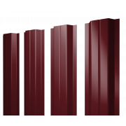 Штакетник П-образный A с прямым резом 0,5 Satin RAL 3005 красное вино