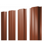 Штакетник П-образный A с прямым резом 0,5 Satin RAL 8004 терракота