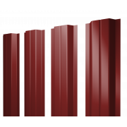 Штакетник П-образный A с прямым резом 0,5 Satin RAL 3011 коричнево-красный