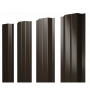 Штакетник П-образный A с прямым резом 0,5 Velur X RR 32 темно-коричневый