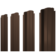 Штакетник П-образный B фигурный 0,4 PE RAL 8017 шоколад