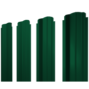 Штакетник П-образный B фигурный 0,4 PE RAL 6005 зеленый мох