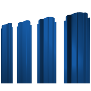 Штакетник П-образный B фигурный 0,45 PE RAL 5005 сигнальный синий