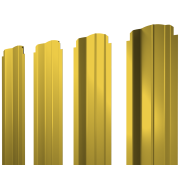 Штакетник П-образный B фигурный 0,45 PE RAL 1018 цинково-желтый