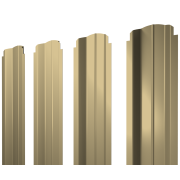 Штакетник П-образный B фигурный 0,45 PE RAL 1014 слоновая кость