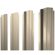 Штакетник П-образный B фигурный 0,45 PE RAL 1015 светлая слоновая кость