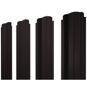 Штакетник П-образный B фигурный 0,45 PE-Double RAL 9005 черный