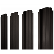 Штакетник П-образный B фигурный 0,45 Print Elite Coffee Wood TwinColor