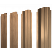 Штакетник П-образный B фигурный 0,45 Print Elite Honey Wood TwinColor