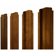 Штакетник П-образный B фигурный 0,45 Print Elite Golden Wood TwinColor