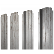 Штакетник П-образный B фигурный 0,45 Print Elite Snow Wood TwinColor