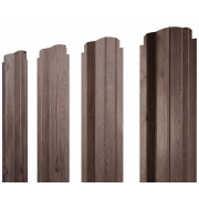 Штакетник П-образный B фигурный 0,45 Print Elite White Wood TwinColor