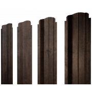 Штакетник П-образный B фигурный 0,45 Print Elite Antique Wood TwinColor