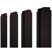 Штакетник П-образный B фигурный 0,5 PurPro RAL 9005 черный