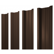 Штакетник П-образный В с прямым резом 0,5 Atlas X RAL 8017 шоколад