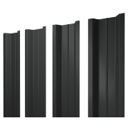 Штакетник П-образный В с прямым резом 0,5 Drap TX RAL 7016 антрацитово-серый