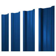 Штакетник П-образный В с прямым резом 0,4 PE RAL 5005 сигнальный синий