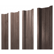 Штакетник П-образный В с прямым резом 0,45 Print Elite White Wood TwinColor