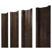 Штакетник П-образный В с прямым резом 0,45 Print Elite Antique Wood TwinColor