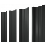Штакетник П-образный В с прямым резом 0,5 Velur X RAL 7016 антрацитово-серый