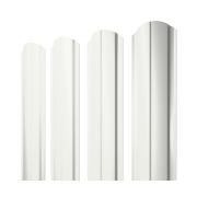 Штакетник Полукруглый Slim фигурный 0,45 Drap TX RAL 9003 сигнальный белый
