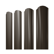 Штакетник Полукруглый Slim фигурный 0,45 Drap TX RR 32 темно-коричневый