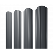 Штакетник Полукруглый Slim фигурный 0,5 Drap TX RAL 7024 мокрый асфальт