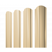 Штакетник Полукруглый Slim фигурный 0,4 PE RAL 1014 слоновая кость