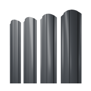 Штакетник Полукруглый Slim фигурный 0,45 PE RAL 7024 мокрый асфальт