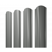 Штакетник Полукруглый Slim фигурный 0,45 PE RAL 7005 мышино-серый