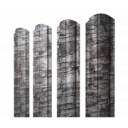 Штакетник Полукруглый Slim фигурный 0,45 Print Elite Fine Stone TwinColor